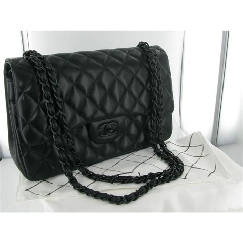 black hardware chanel bag|Chanel bag black classic.